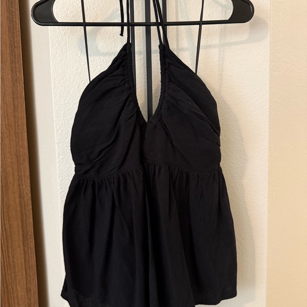 Old Navy Black Halter Tie-Neck Camisole